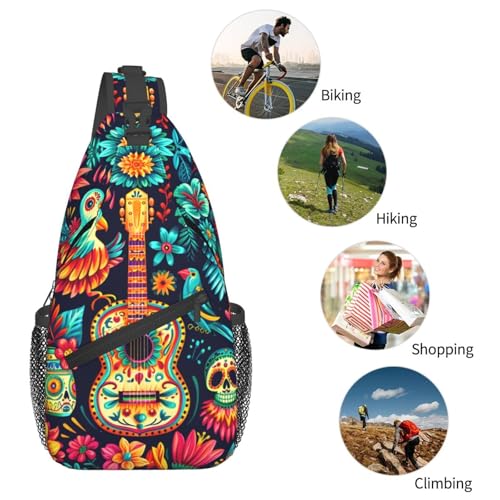 Bolso Cruzado Colorido Mexicano para Senderismo Unisex miniatura 6