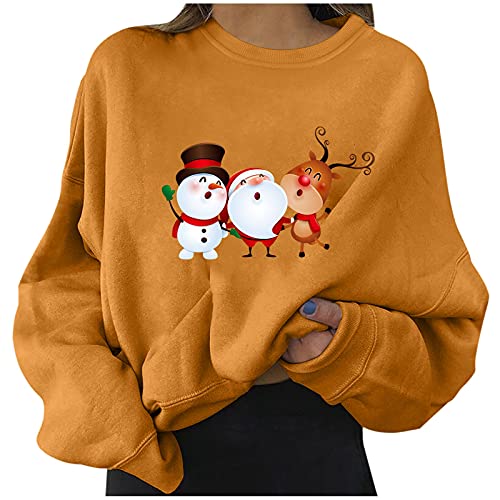 Ugly Christmas Sweater for Women, Aesthetic Plus Size Tops for Women Sexy Sheer Striped Scary Active Long Sleeve Tops Girl V Neck Flowy Plus Size Flannel Shirts for Women Orange
