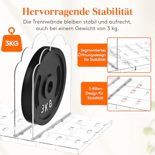 Lifewit 2 Stück Taschen Organizer Schrank mit 8 Trenner, Kunstoff Handtaschen Aufbewahrung, Verstellbar Taschenständer, Abnehmbar Schrank Organizer für Taschen Kleidung Bürounterlagen Küchenutensilien