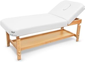 QUIRUMED Camilla Fija de Madera WELLCORE, Blanco, 185 x 76 cm, 2 Cuerpos