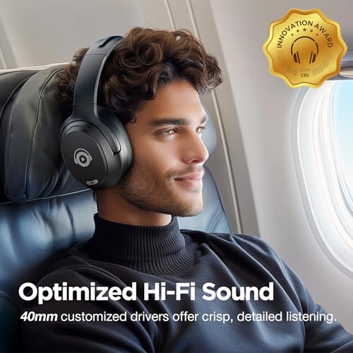 Image of Upgrade Pro‑Level Hybrid Active Noise Cancelling Headphones with HD Sound, Wireless Bluetooth Headphones Over The Ear Unequaled Comfort, Vivid Deep Bass, for Home Office Travel Birthday Gift Pcs