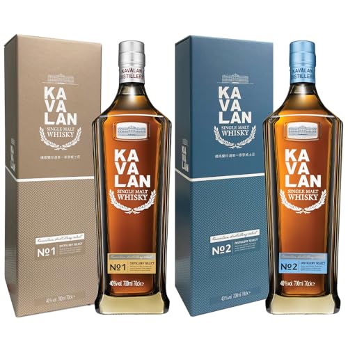 Jo fBXeB[ZNg No.1 + No.2 2{Zbg / e700ml MtgBox pEBXL[̒ Kavalan Distillery Select Set