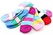 VIP Home Essentials 6 Pack of Fluffy Fuzzy Socks Two Color Wide Stripe