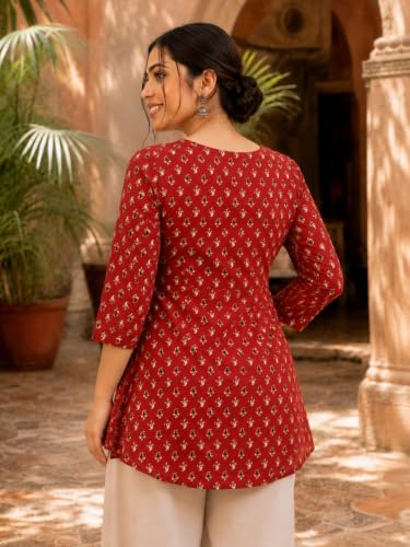 Image of feranoid Women Cotton Angrakha Kurti