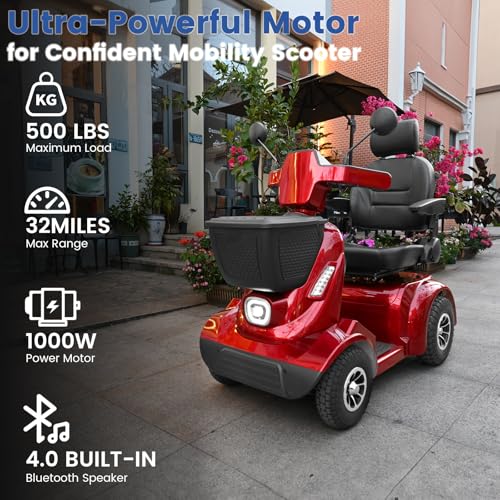 Image of 32Miles All-Terrain Heavy-Duty Mobility Scooter for Seniors &Adults