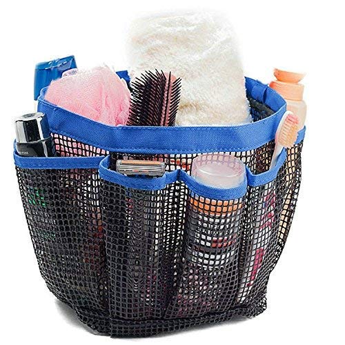 ADDCART Quick Dry Hanging Toiletry and Bath Organizer with 8 Storage Compartments, Shower Tote, Mesh Shower Caddy, Perfect Dorm, Gym, Camp & Travel Tote Bag