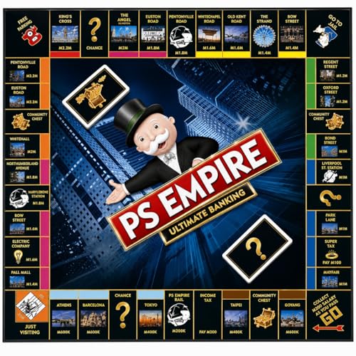 Image of Ultimate Banking Board Game - Electronic Banking Edition with Card Swiping Machine - Family Strategy Trading Game - Cashless Property Game for Kids & Adults - 2-4 Players (Black)