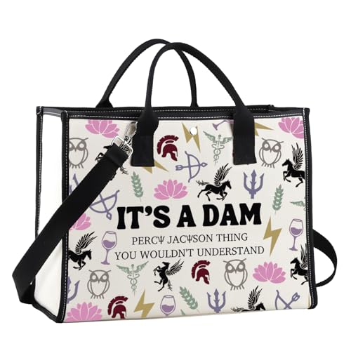 JNIAP Percy - Bolsa de maquillaje inspirada en la película Campamento Half Blood Gift It's A Percy Thing You Wouldn't Understand Delphi Strawberry Service con cremallera, Bolsa de presa, Ajuste:
