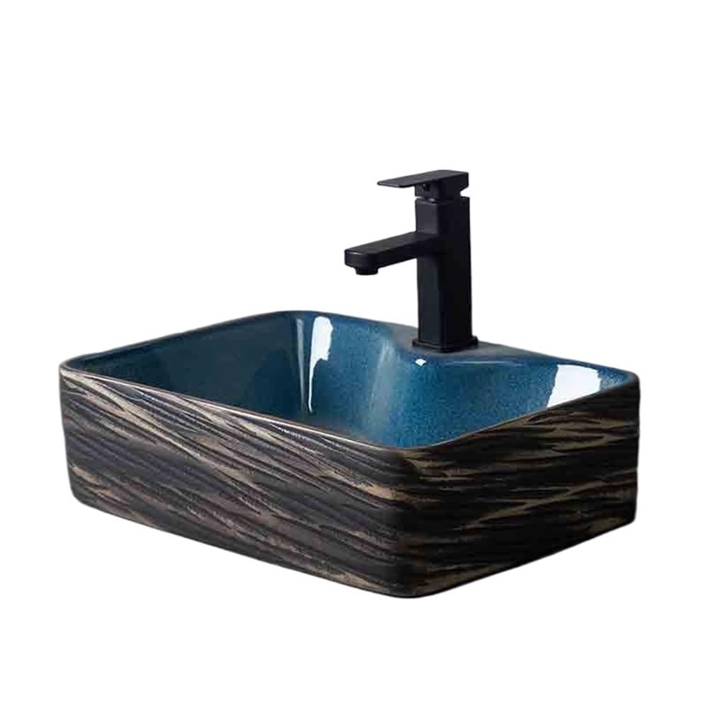 CWCQGH Bathroom Vessel Sink Countertop Basin Bathroom Basin Rectangular Washbasin Home Balcony Countertop Basin Vessel Sink