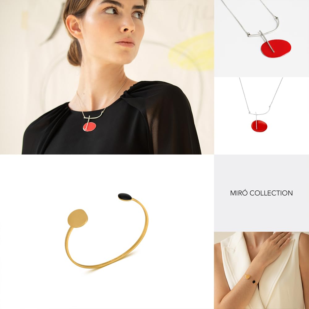 SPILLA IN ORO MIRÓ JEWELRY | Progettato da Joidart | Collezione Mirò | Metallo placcato oro 24K con smalto a freddo
