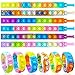 ZNNCO 12PCS Push Pop Fidget Toy Fidget Bracelet, Durable and Adjustable, Multicolor Stress Relief Finger Press Bracelet for Kids and Adults ADHD ADD Autism (Option 1)
