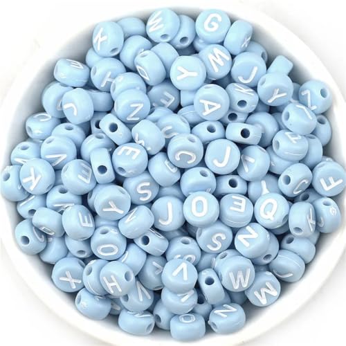 Perles alphabet acrylique bleu pour composer des prénoms sans fin - 2