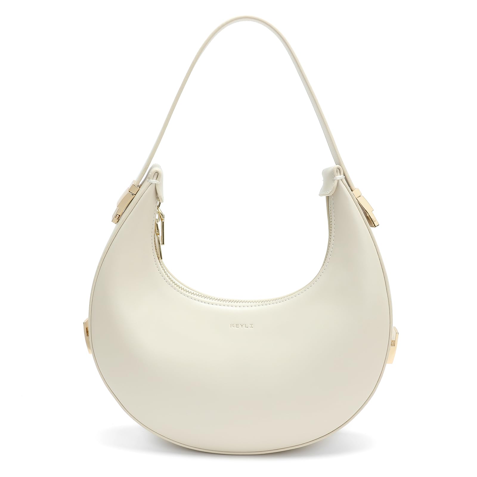 Keyli Shoulder Bag for Women Waterproof Leather Clutches Purses Trendy Casual Tote Handbags Designer Bags Adjustable Strap Hobo Bag Evening Bags with Zipper for Travel Shopping Dating Khaki