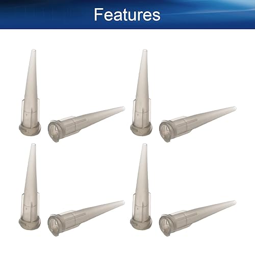 Miniatura 3 de Auniwaig 250 piezas de cabeza de alfiler cónica de plástico calibre 16 TT punta adhesiva 0.047 in punta ID Smoothflow puntas cónicas puntas de aguja