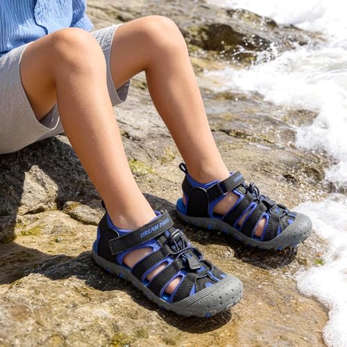 Image of DREAM PAIRS Boys Girls Closed-Toe Outdoor Summer Sport Sandals（Toddler /Little Kid /Big Kid）