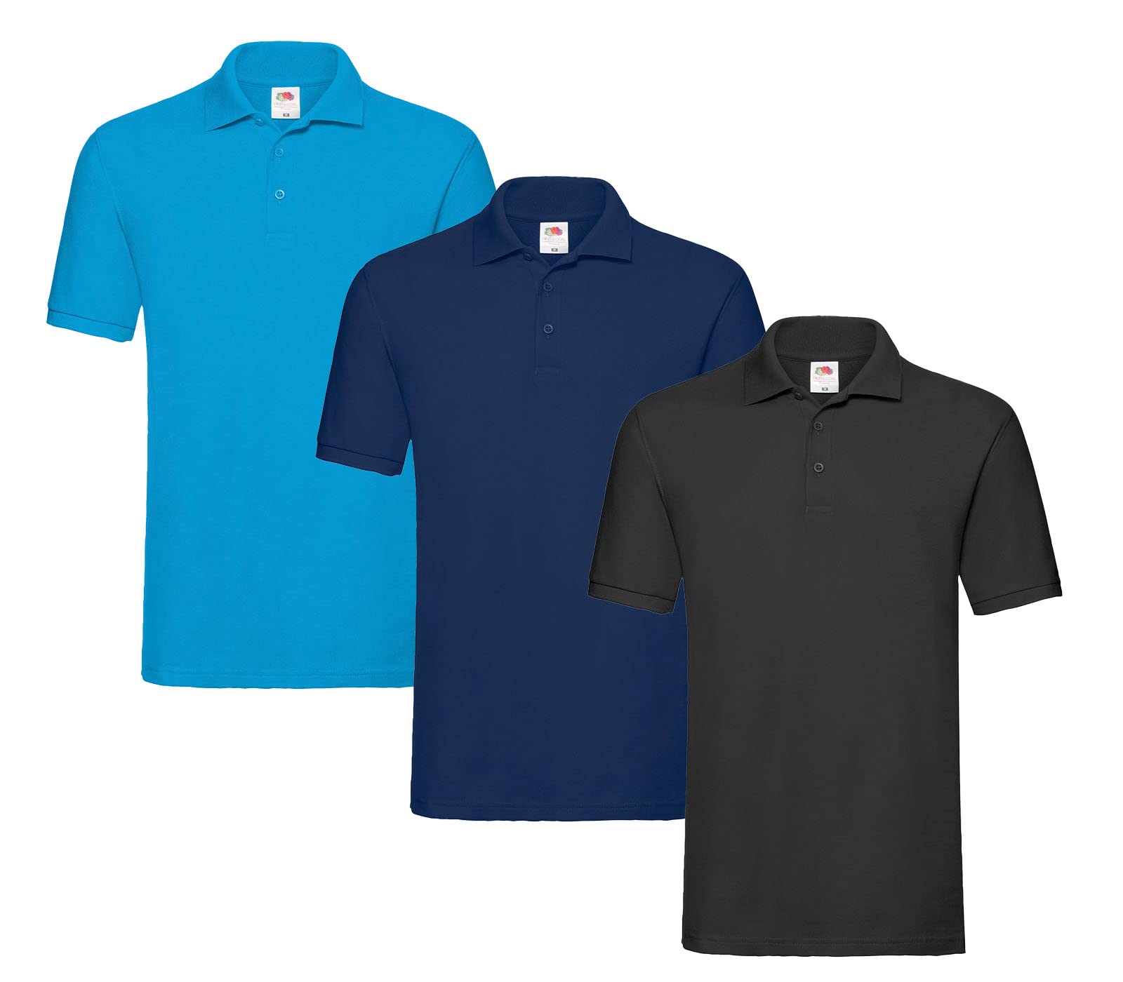 Fruit of the Loom Men's Polo Shirt (Pack of 3), L