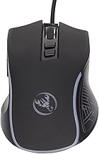 PUSOKEI High Mechanical Mouse Wired Gaming Mouse Adjustable 3600DPI RGB Colorful Glossy Ergonomic Mouse Adjustable 3600DPI Plug and Play Accurate Positioning (Black)