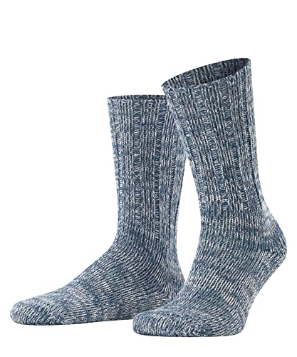 FALKE Herren Socken Brooklyn M So Baumwolle einfarbig 1 Paar, Grün Teal 7867, 43-46