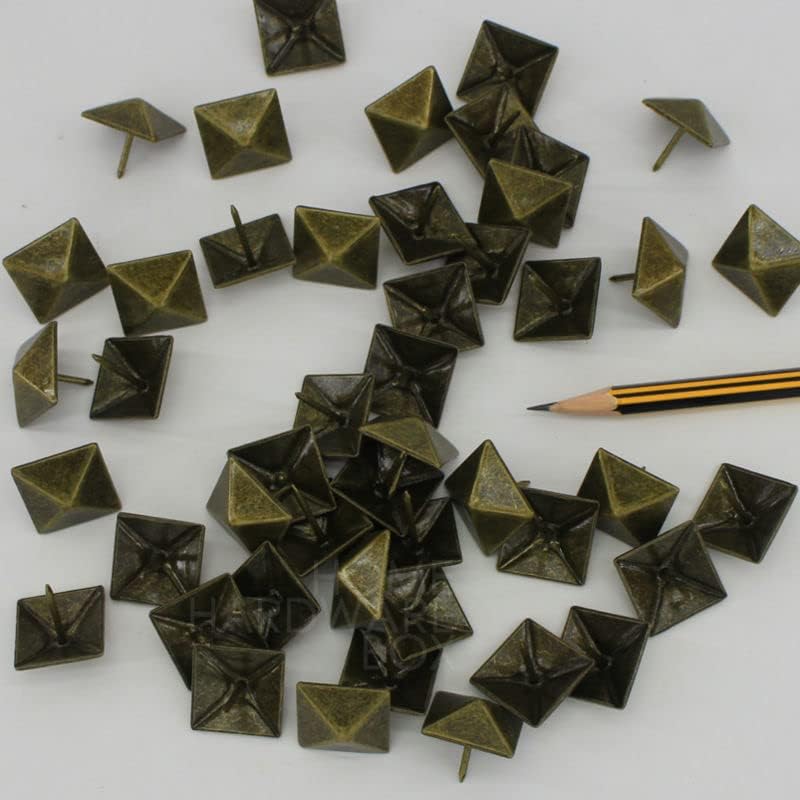 50 upholstery square bronze tack decorative nail furniture rivet pyramid