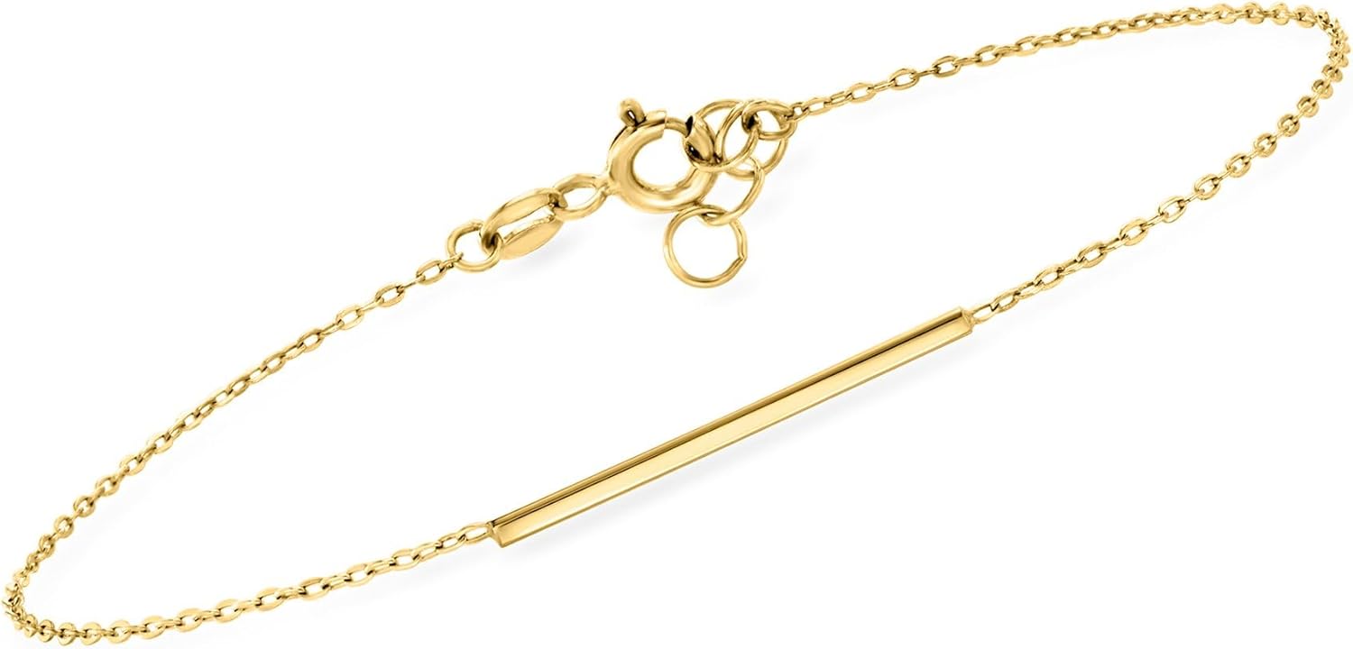 Pure Collection by Ross-Simons Italian 14kt Yellow Gold Bar Bracelet