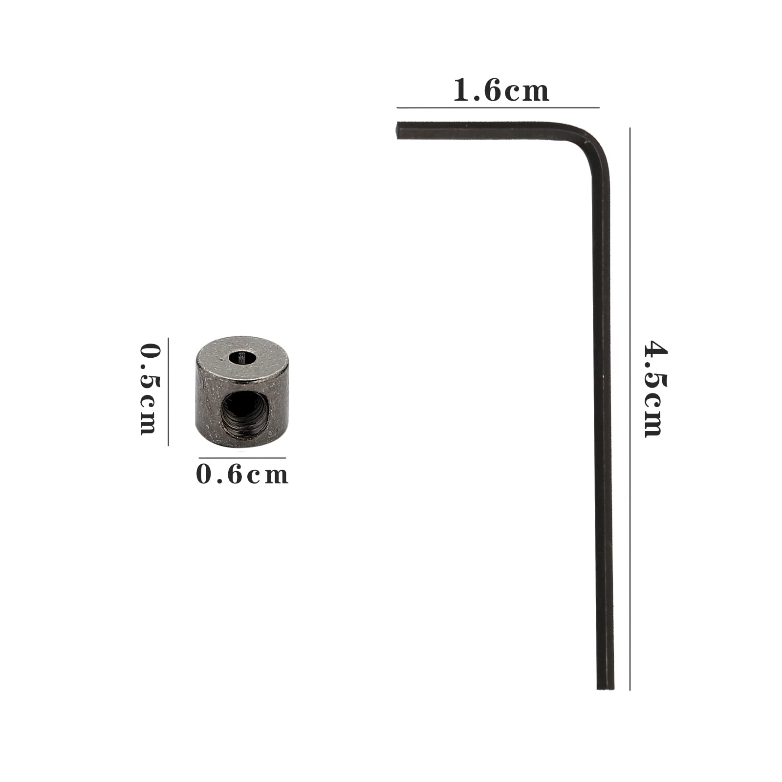 SUBANG 30 Pieces Pin Keepers Pins Locks Pins Backs Locking Clasp Locking Pin Keeper Backs with 3 Wrench All in Storage Case,5mm x 6mm
