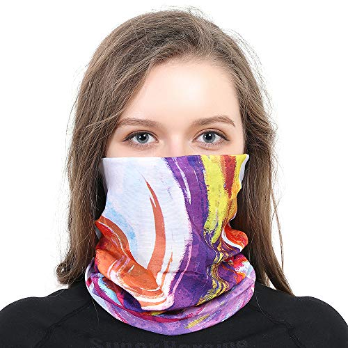 Toes Home 6PCS Outdoor Magic Headband Elastic Seamless Bandana Neck Gaiter Scarf UV Resistence Sport Headwear Boho Series for Yoga Hiking Riding Motorcycling