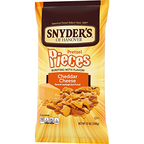 Snyder's of Hanover, Cheddar Cheese Pretzel Pieces, 12oz Bag (Pack of 3)