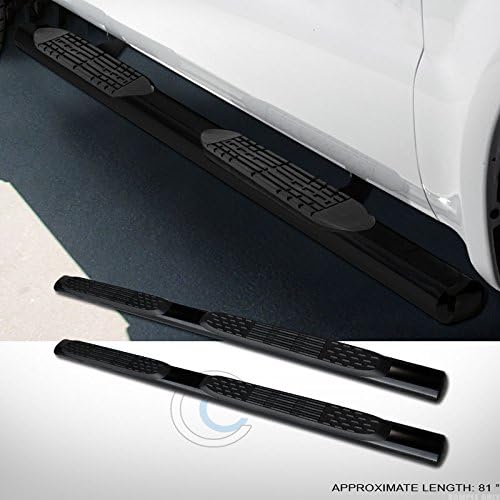 5" Oval Hd Black Side Step Nerf Bars Running Board Compatible with 04-08 Ford F150 Super/Ext Cab