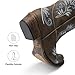 DREAM PAIRS Women's Cowboy Cowgirl Western Mid Calf Boots Square Toe Embroidered Stitched Pull On Country Boots with Low Chunky Heel,Size 7.5,Dark Brown,SDMB26002W