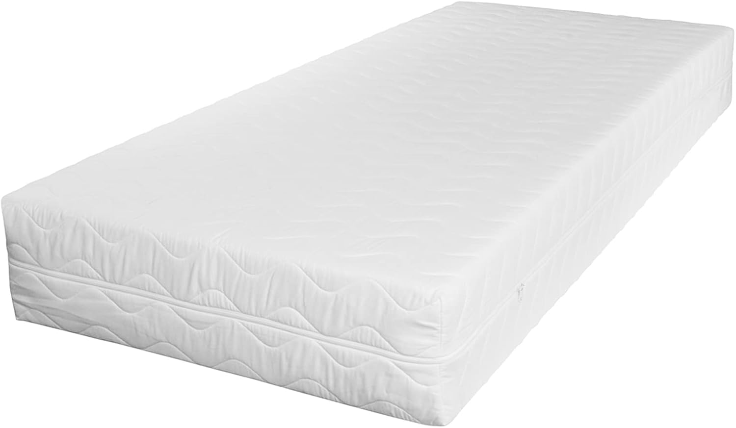 TULENA Funda de Microfibra con Cremallera para colchón, 180x200 cm, Altura de 20 a 22 cm, Acolchada, Blanca, hipoalergénica, Certificado Öko-Tex