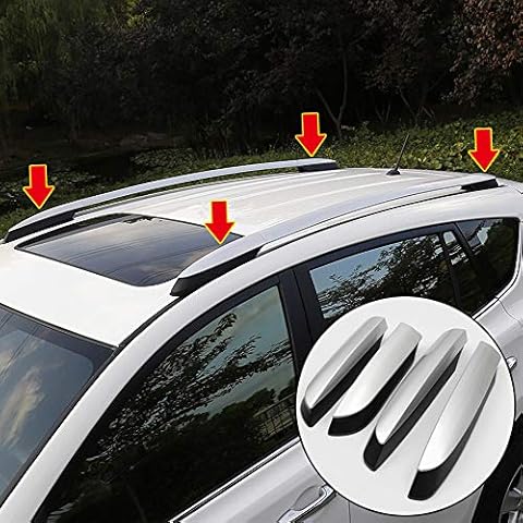 ITrims Roof Rack Cover for Toyota RAV4 XA40 2013 2014 2015 2016 2017 2018 Exterior Roof Rack Rail End Cover Shell Cap Replacement Sticker Car Accessories Silver 4PCS Cover