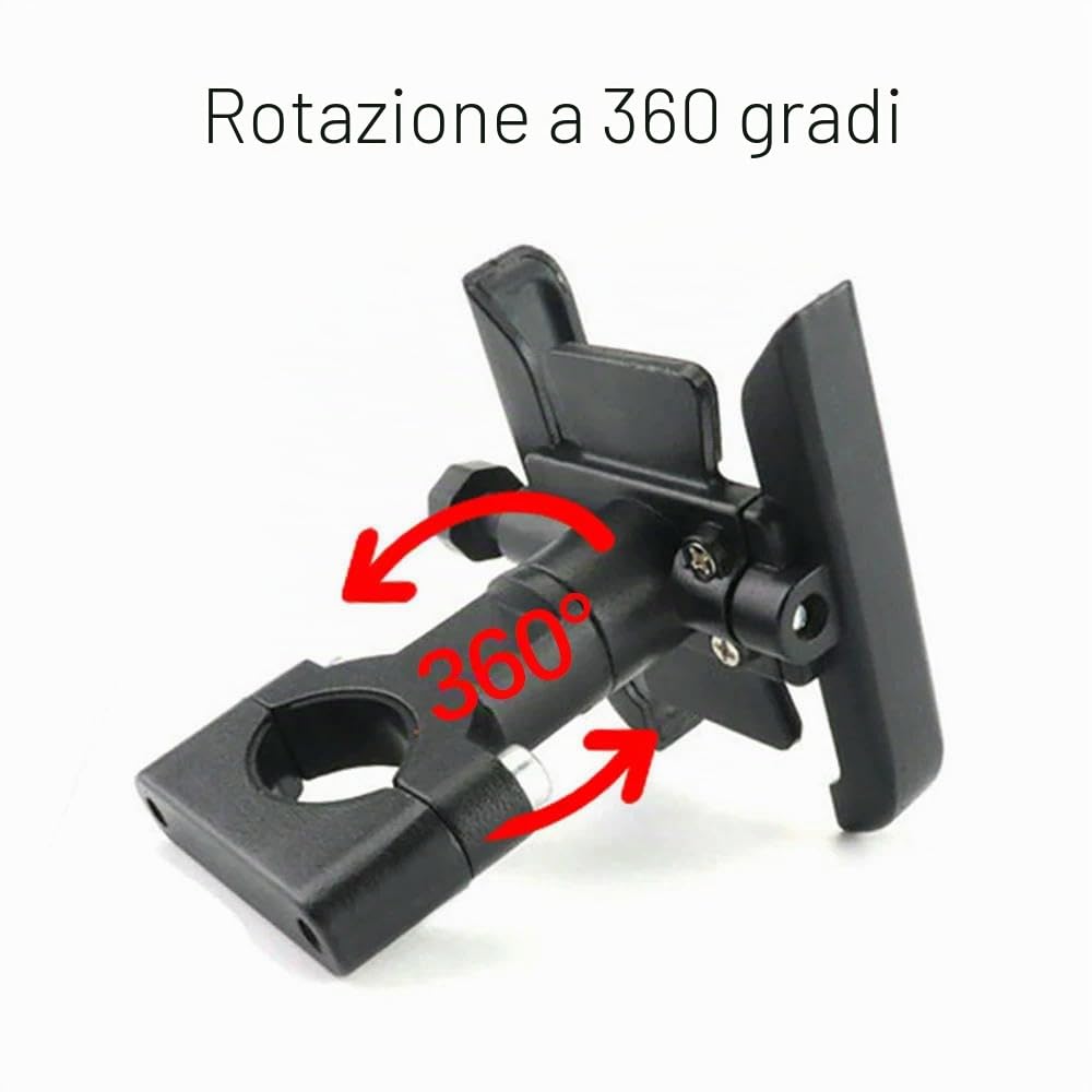 Supporto Telefono Per Moto E Bici 360° | Per Benelli TRK 251/502/552/702 E 502X | Alluminio CNC Antivibrazione | Adatto A Telefoni 4.7-7.2 Pollici - copertina