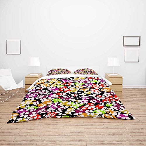 Parure de lit marguerites avec housse de couette en polyester durable