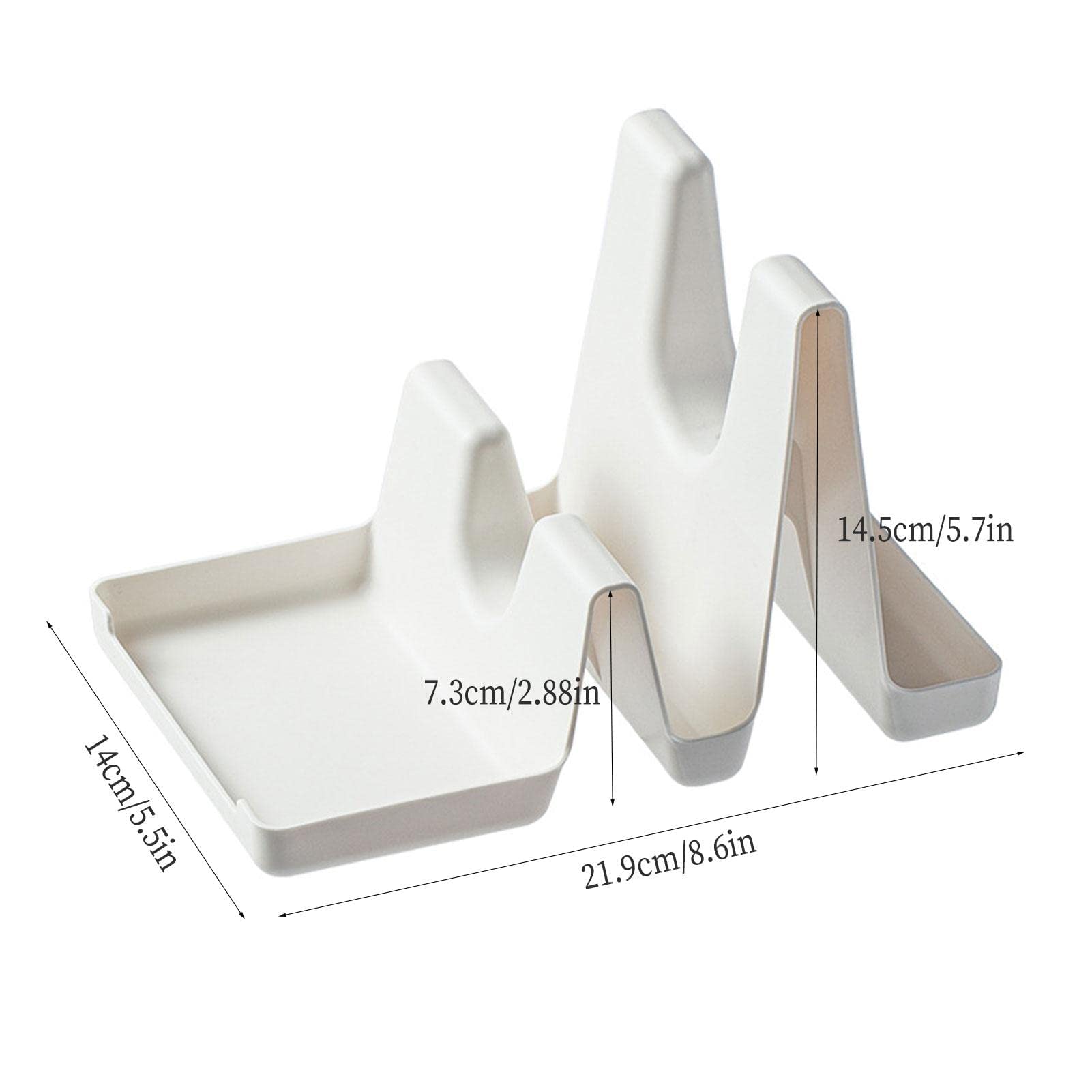 Scaffale Da Cucina Porta Tagliere E Coperchi In Carbonio Con Manico In Legno - Organizer Multiuso - 4
