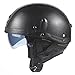 Produktbild Seasaleshop Motorrad Helm Roller-Helm Helmet 56-61cm Leather Scooter-Helm Flip-Up-Helm Sturz-Helm Integral-Helm Cruiser Klapp-Helm Modular-Helm by