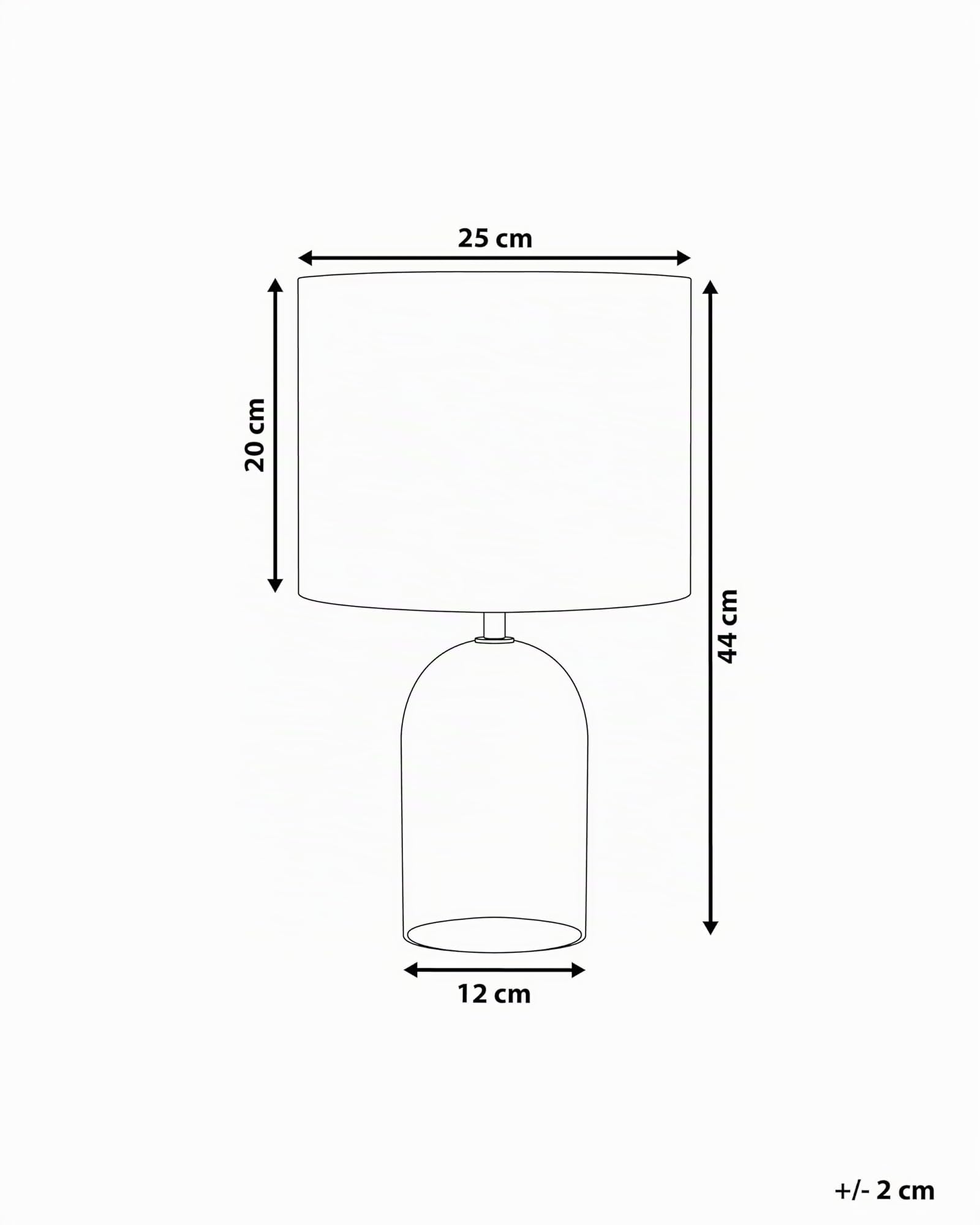 Klassische Tischlampe grau/transparent Devoll