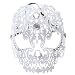 Sexy Skull Face Masquerade Masks Mardi Gras Costumes with Rhinestones (White)