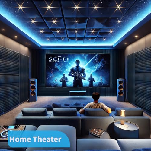 Image of Art3d 4-Pack High-Density Wedge Design Acoustic Foam Panels, 48 x 24 x 2 in