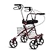 Rolling Walker Składany Rollator Walker z kołem i wyściełanym siedzeniem Zamykane hamulce z wózkiem na zakupy