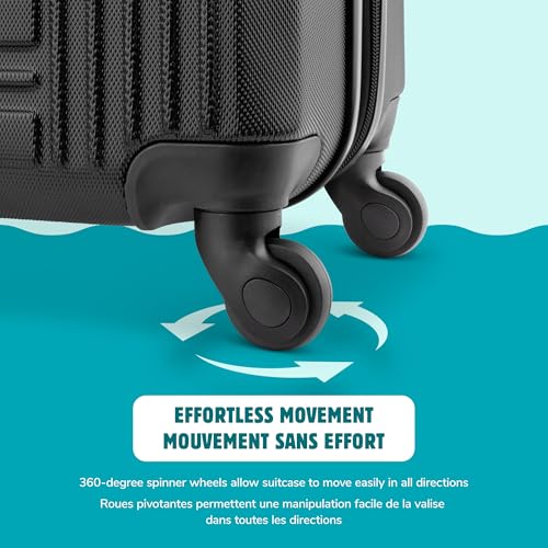 ATLANTIC Acclaim II Hardside Carry-On Luggage, Small Spinner Suitcase with 2 Packing Cubes, and Lightweight Construction - Black, 19-inch by Atlantic - Image 7