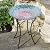 Teamson Home Handpainted Mosaic Flower Fusion Glass Pedestal Bird Bath for Outdoor Patio Garden Backyard Decking Décor, 21 inch Height, Blue and Purple