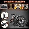 aostirmotor 500W Foldable Electric Bikes 20 x 4 Inch Fat Tire Folding Ebikes for Adults Electric Bicycle, Removable Battery and 28+ Miles Long Range, 25MPH Electric Snow Beach Bike #4