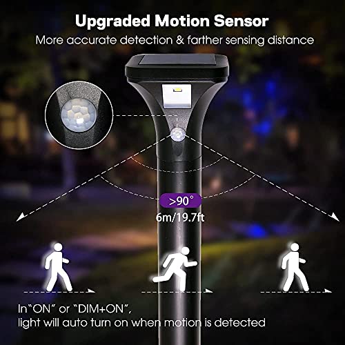 Auraxy Led Solar Powered Motion Sensor Pathway Lights, Battery Powered Outdoor Waterproof Motion Detector Walkway Light, Use For Your House's Yard Backyard Driveway Sidewalk Path Garden Etc.(4 Pack) #TOP6
