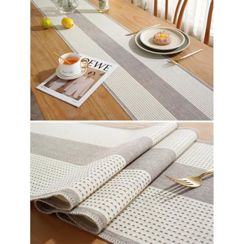 Chemin de Table Style Nordique Gris pour Protéger et Sublimer la Table
