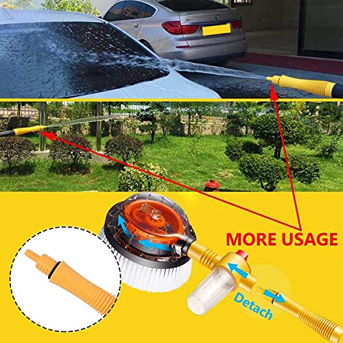 Kujobuy KB Rotating Car Wash Brush With Soap Dispenser & Hose Attachment, Soft Bristle Car Spin Mop Washing Scrub Brush Long Handle thumb #6