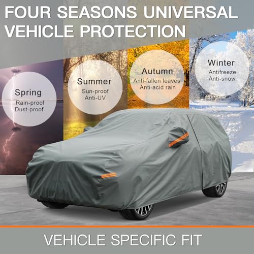 Image of Kayme Heavy Duty SUV Car Cover Custom Fit BMW X3 (2010-2025) Waterproof All Weather for Automobiles, Full Exterior Covers Sun Rain UV Protection.