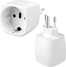 Switzerland Spanish Adapter 2 Pieces, Swiss Travel Adapter, Type J Plug for Rwanda, Liechtenstein