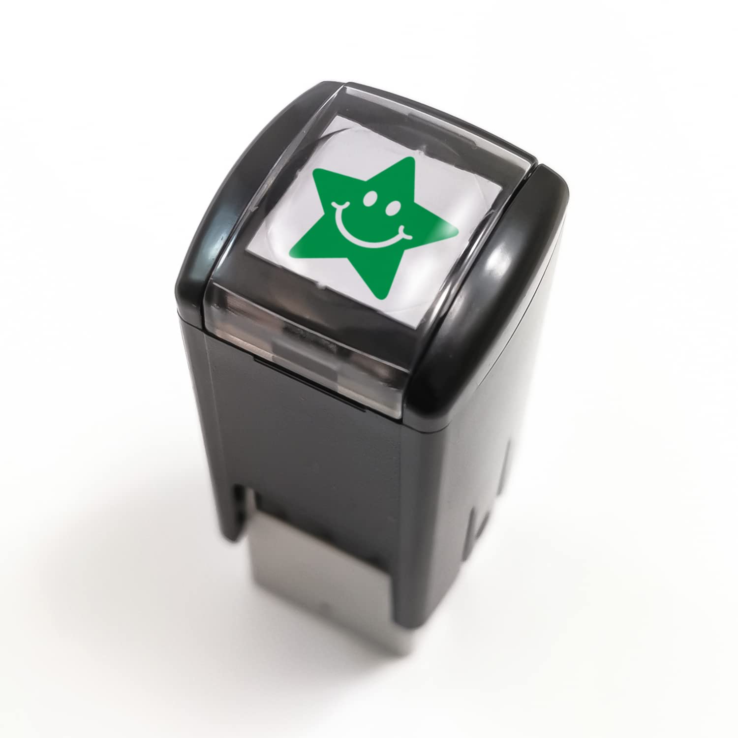Mini Smiley Happy Star Pre Inked School Reward Feedback Marking Stamper Stamp 10mm Primary Teaching Services (Green)