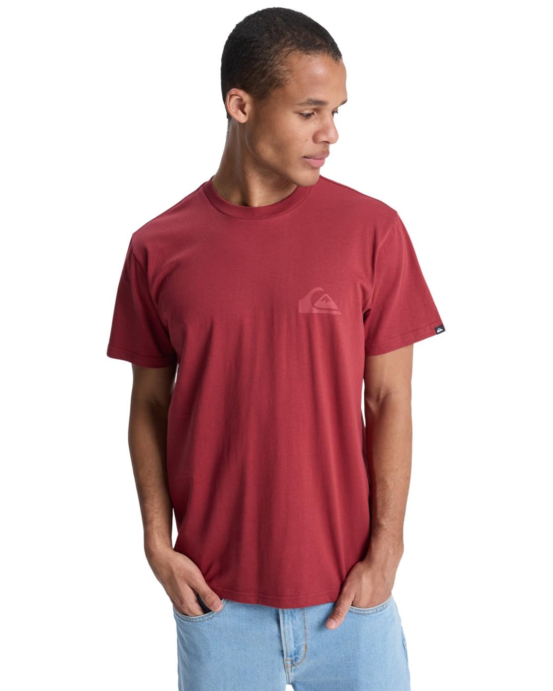 Quiksilver Short Sleeve T-Shirt EV MINI Logo SS Mens Red
