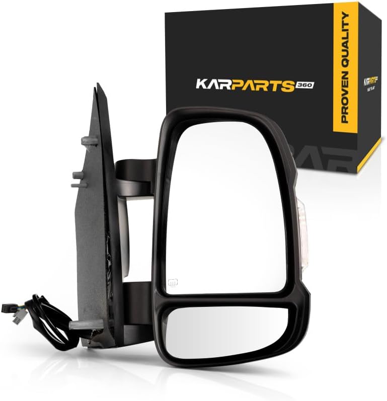 For Ram ProMaster 1500/2500/3500 2014-2022 Door Mirror Passenger Side | Power Folding | Heated | w/Signal | Replacement For CH1321432 | 5VF00JXWAG